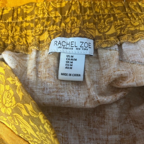 Rachel Zoe Linen Maxi Skirt Orange and White - Picture 4 of 5